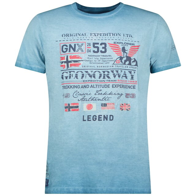 

Футболка с коротким рукавом sw1562hgno мужчина Geographical Norway, синий