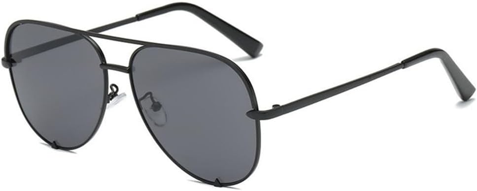 

Металлические женские солнцезащитные очки большого размера, мужские очки для вождения с зеркальным покрытием, антибликовые солнцезащитные очки для вечеринок, очки UV400 KTUCN, Black