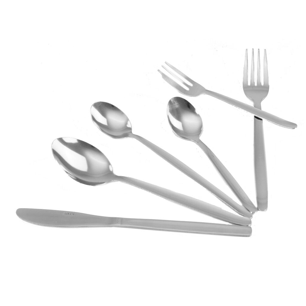 

Набор столовых приборов Solex TM 80, 144 предмета, включая ложку для латте макиато, серебро