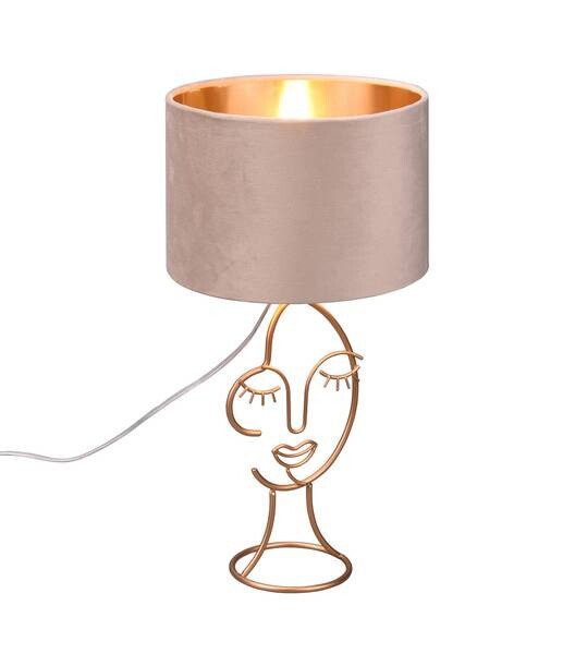 

Настольная лампа MeineWunschleuchte Nachttisch Samt Beige Gold цвет beige/gold