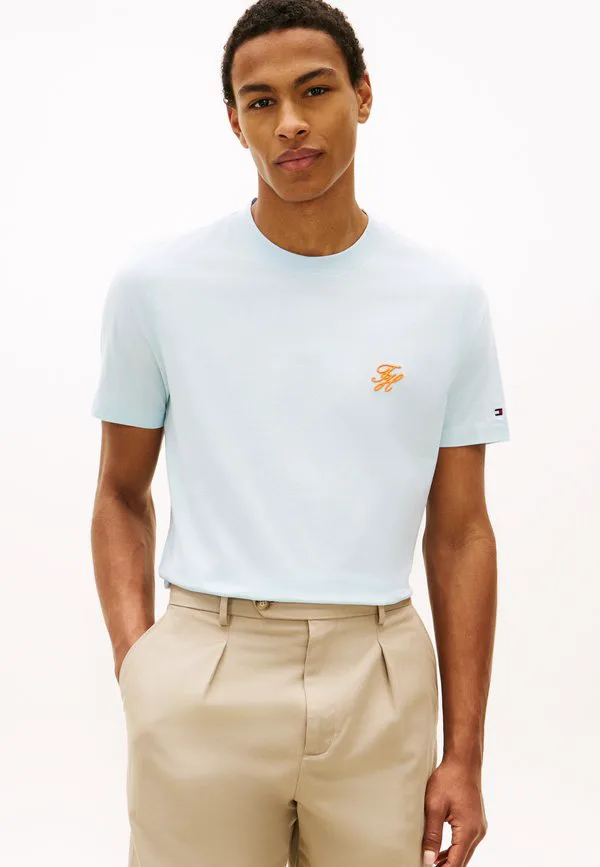 Футболка с монограммой script, базовая футболка для купальников. Tommy Hilfiger, Keepsake Blue