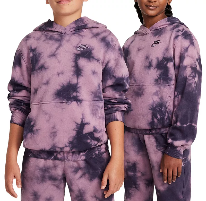 

Детская худи с флисовым принтом Nike Sportswear Club, цвет Plum Dust/Dark Raisin
