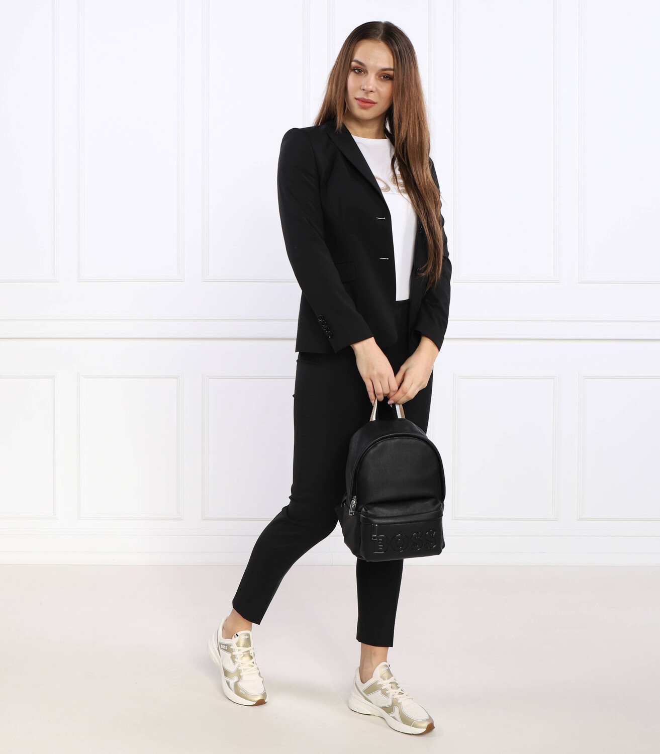 Шерстяная куртка BOSS BLACK elegante juleah regular fit, черный — фото 2