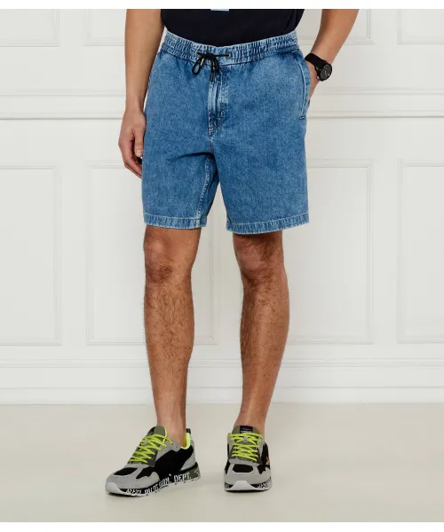 

Джинсовые шорты Sandrew Relaxed fit Boss Orange, синий