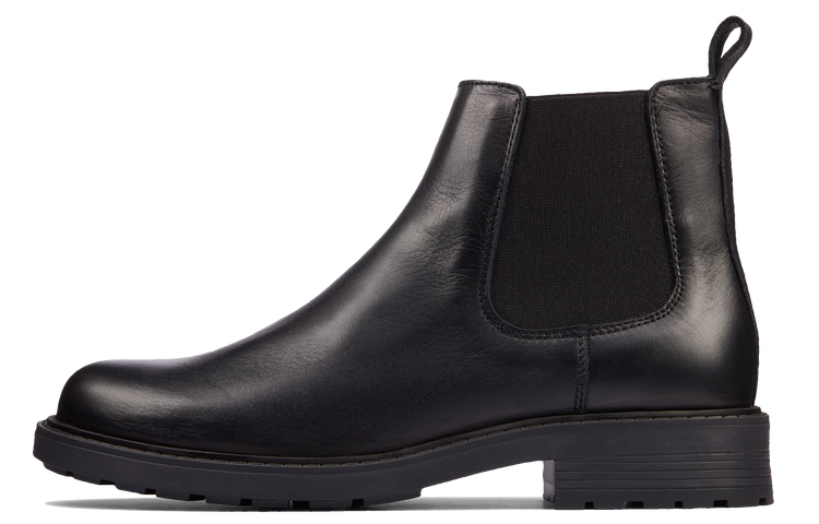 Ботинки женские Clarks низкие на каблуке, черный