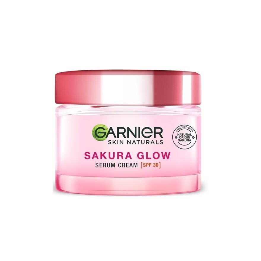 

Garnier Skin Naturals Sakura Glow Hyaluron Serum Cream SPF30 PA+++ 50 мл, Pink