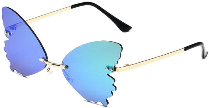 

Солнцезащитные очки MUTYNE в винтажном стиле с крыльями стрекозы, модные без оправы, женские, с прозрачными линзами, мужские, розовые, с защитой от УФ-излучения UV400, C14