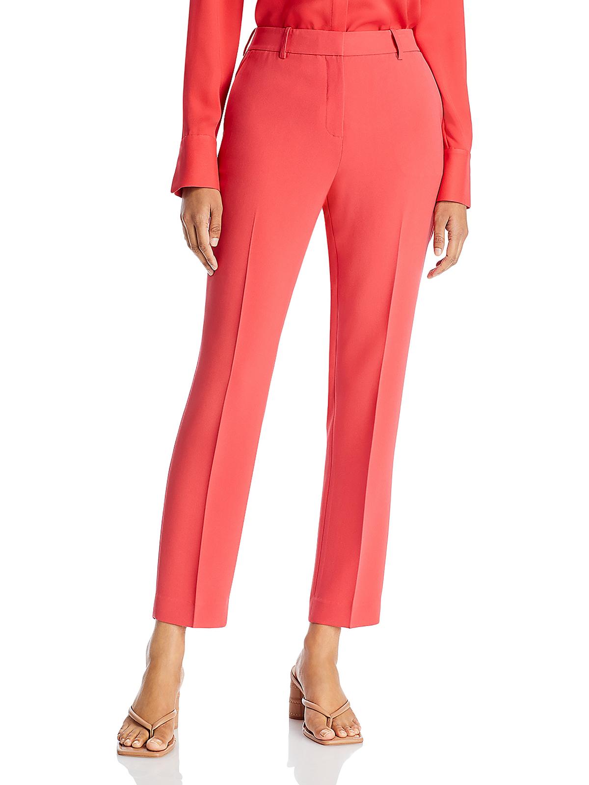 

Женские укороченные брюки Clinton со складками Lafayette 148 New York, цвет vibrant coral