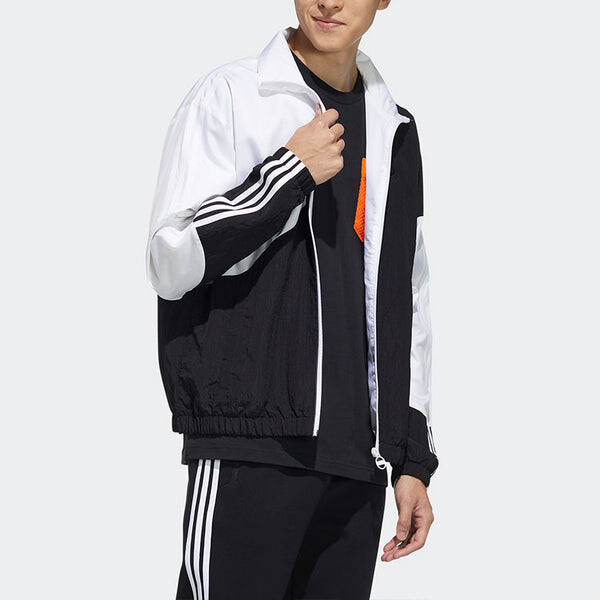 Куртка adidas neo Colorblock Stand Collar Long Sleeves Zipper Jacket Black, мультиколор — фото 4