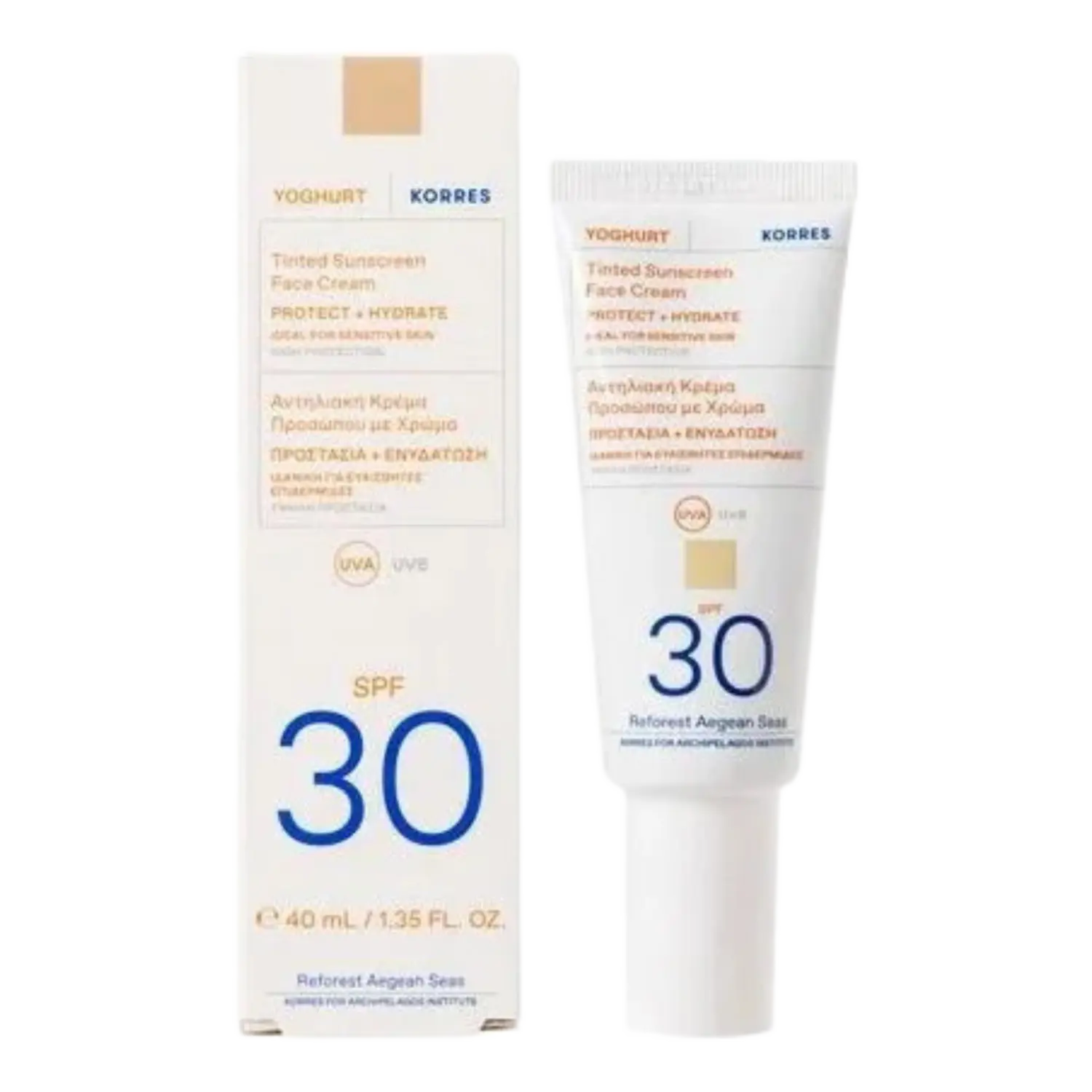 

Тонирующий крем для лица spf30 Korres Yoghurt, 40 мл