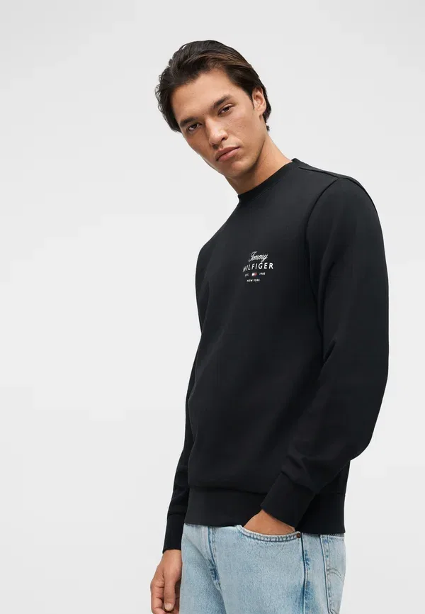 Толстовка Tommy Hilfiger Script Stack Brand Love, черный — фото 4