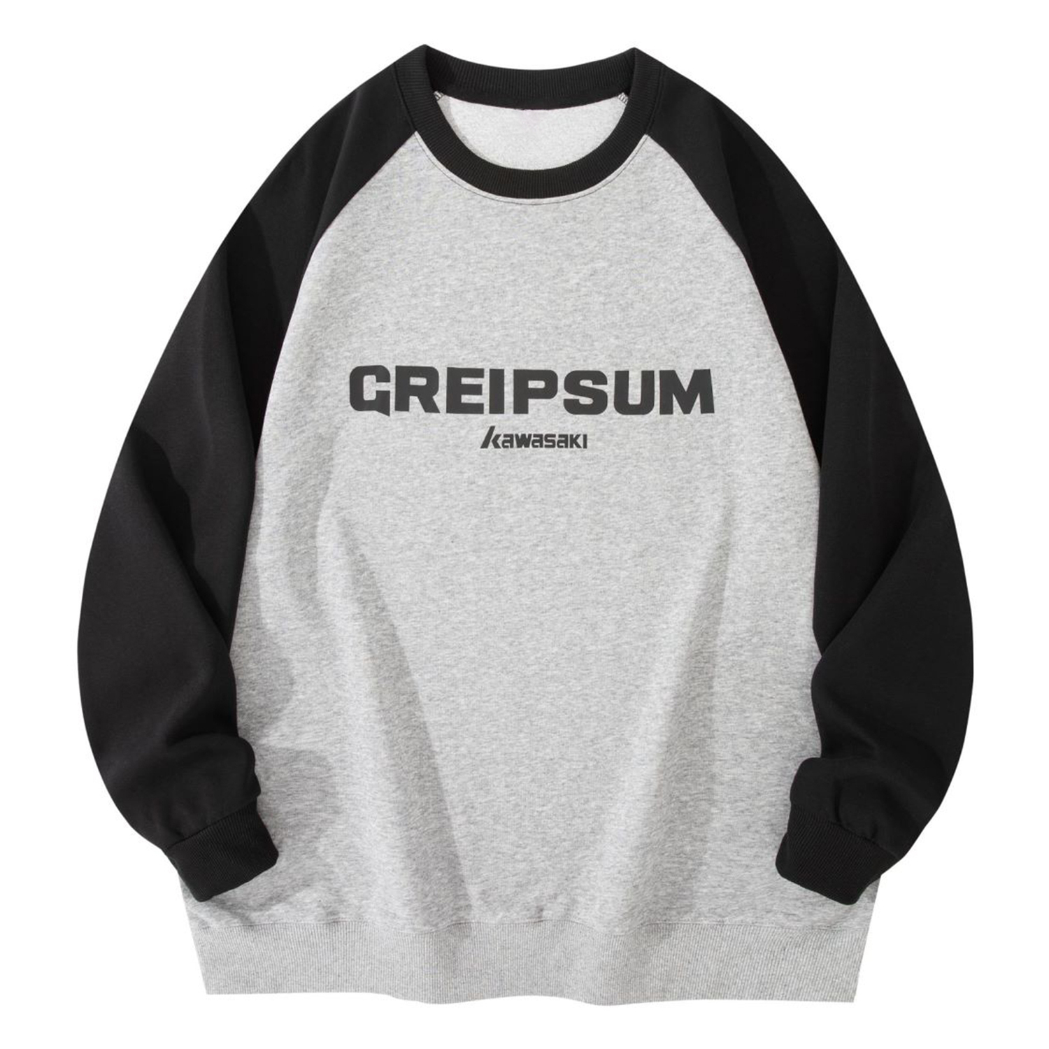 

Унисекс свитшот Kawasaki, серый/черный