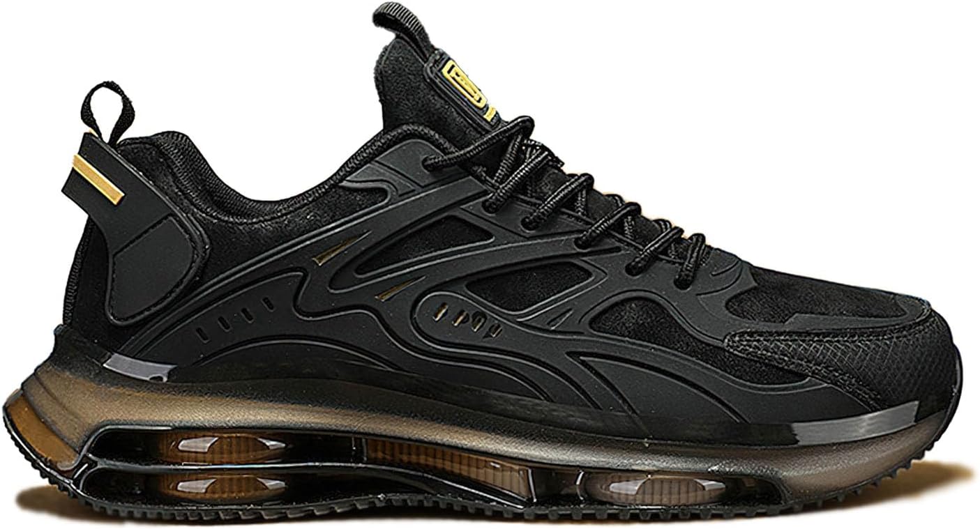 

Мужские повседневные кроссовки Exusiai, модные черные для бега и прогулок, спортивная обувь, противоскользящая, легкая и удобная