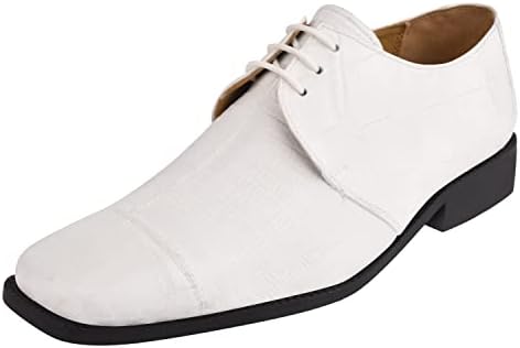 

Мужские туфли LIBERTYZENO Croco Lizard с принтом из натуральной кожи, взрослые, на шнуровке и без, оксфорды для праздничного сезона, белый