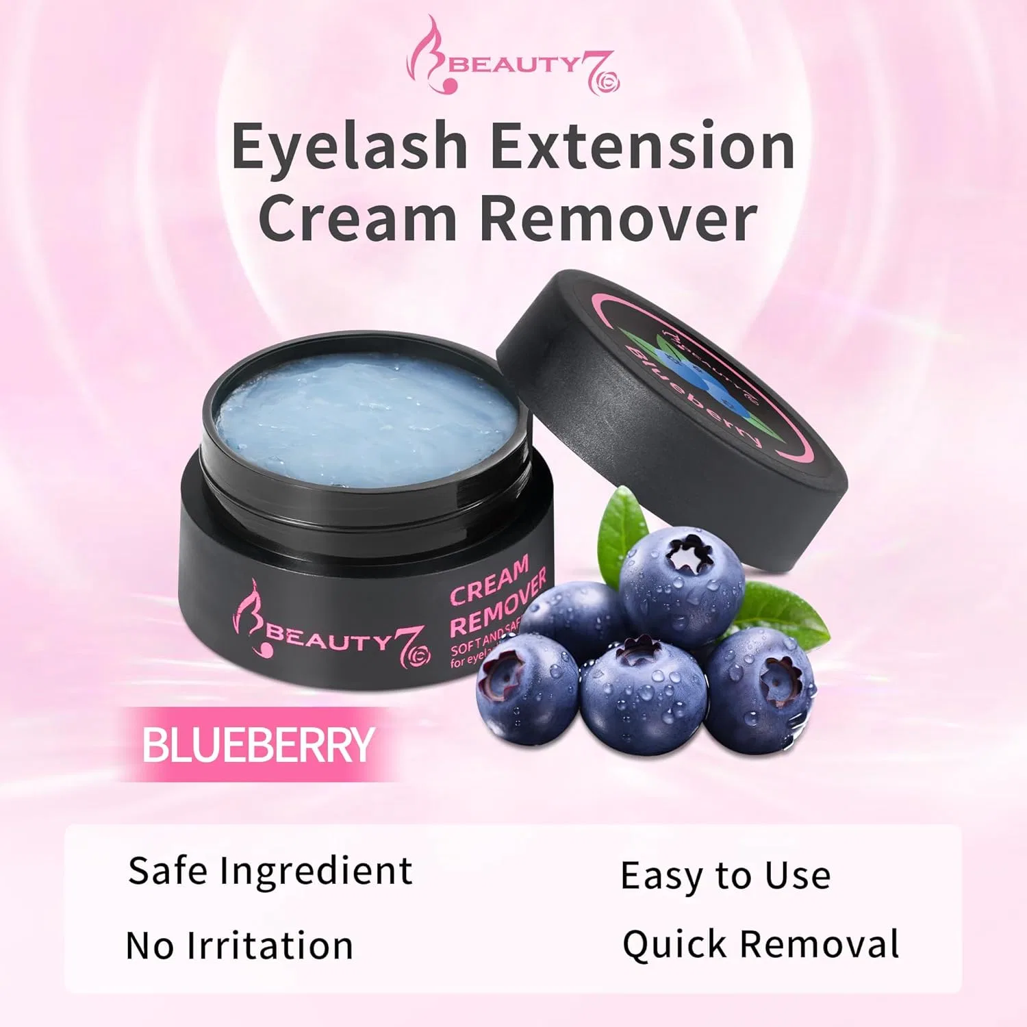 Крем для лица Beauty7 — Ремувер для наращенных ресниц с ароматом черники , Blueberries, 5 г — фото 2
