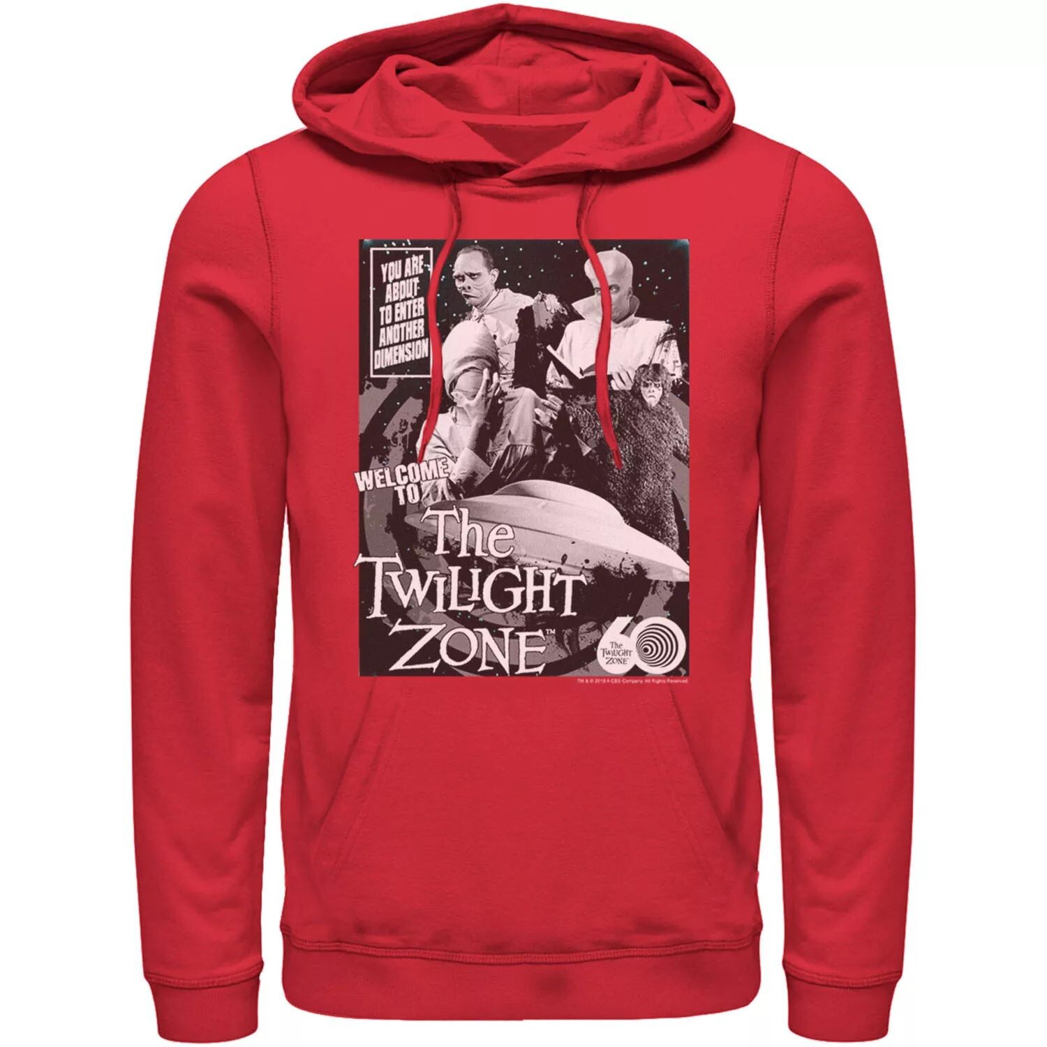 

Мужская толстовка CBS The Twilight Zone Comic 60th Hoodie Licensed Character, красный