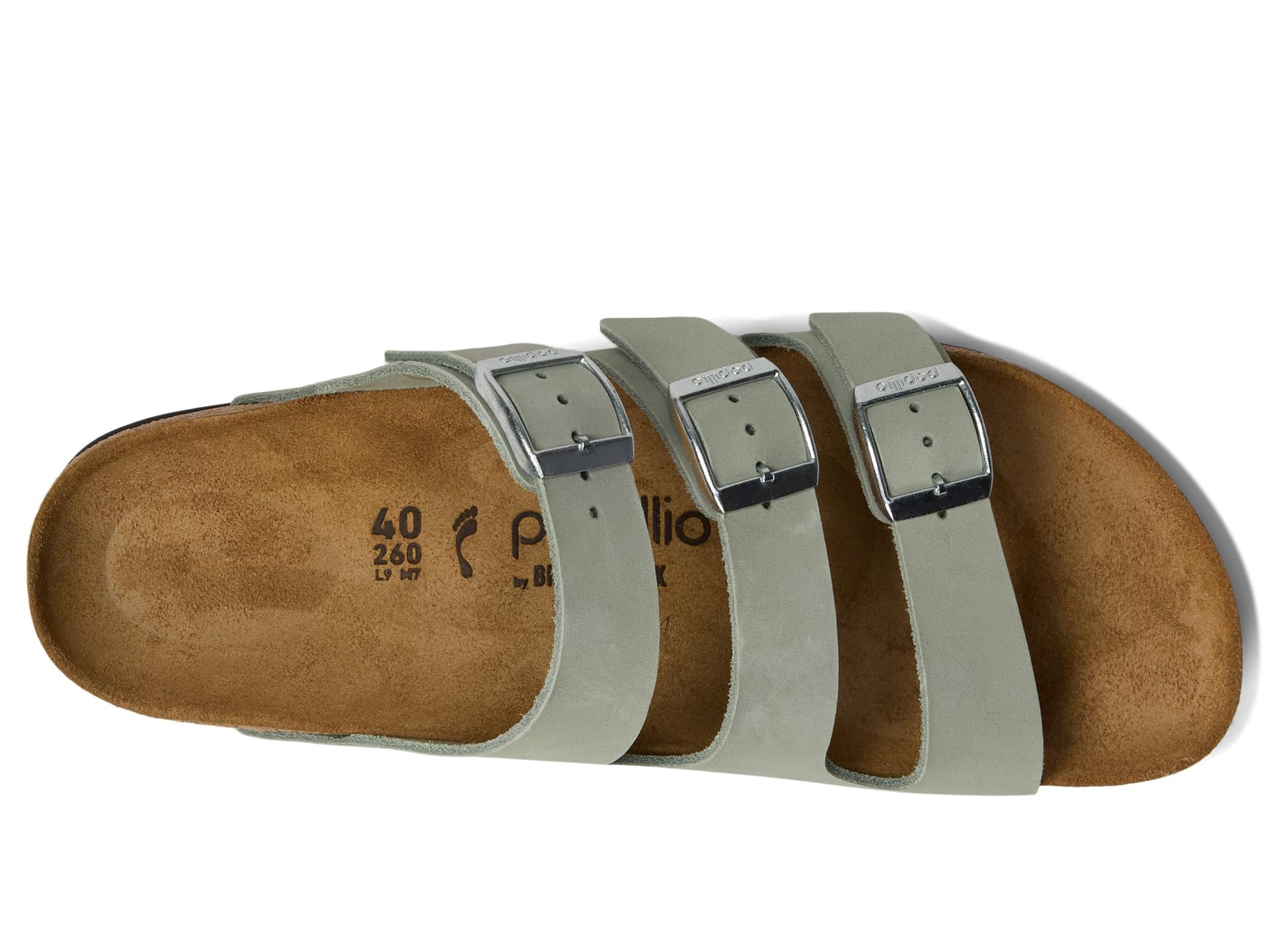 Сандалии Birkenstock Papillio By Birkenstock Florida Platform - Nubuck, Pure Sage — фото 2