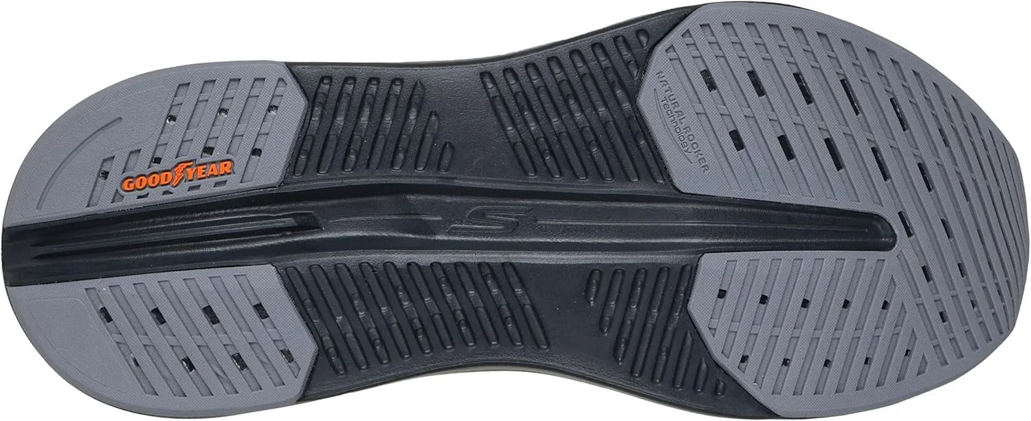 Мужские кроссовки Skechers Max Cushioning Glide Step с амортизацией, надевание без помощи рук, серый/черный — фото 3