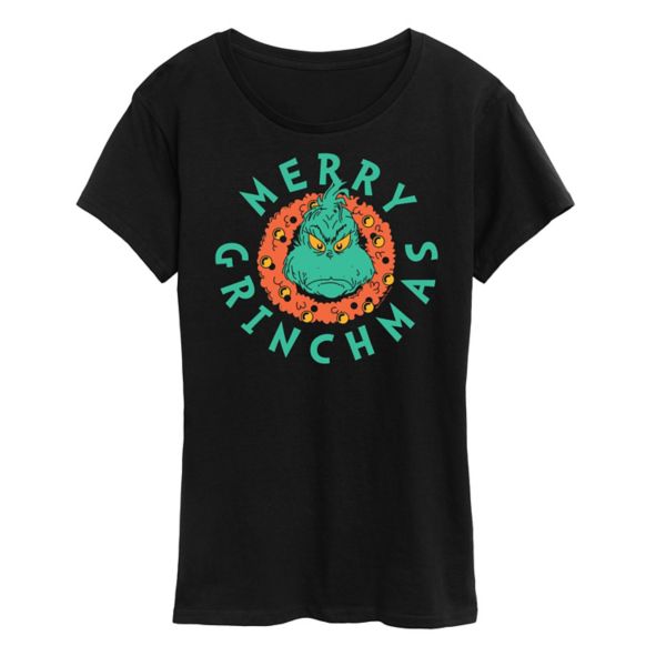

Женская футболка Dr Seuss "Гринч — веселого Гринчмаса" Licensed Character, черный