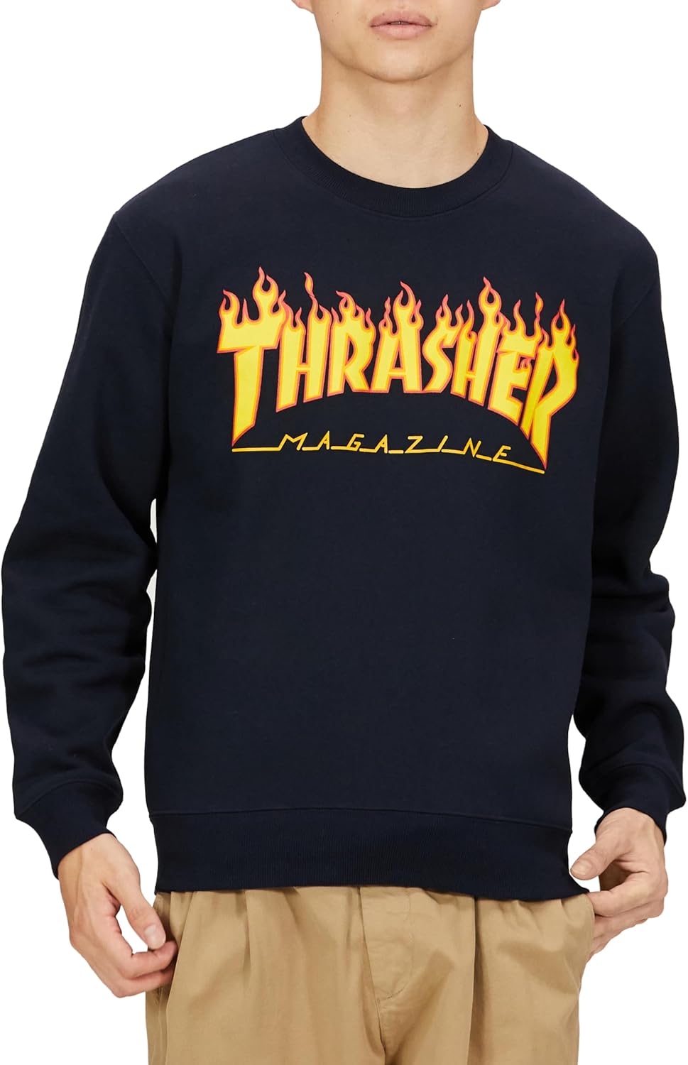 

Мужская толстовка с круглым вырезом Slasher TH94130 / FLAME CREW (с логотипом бренда) Классическая модель Thrasher, темно-синий