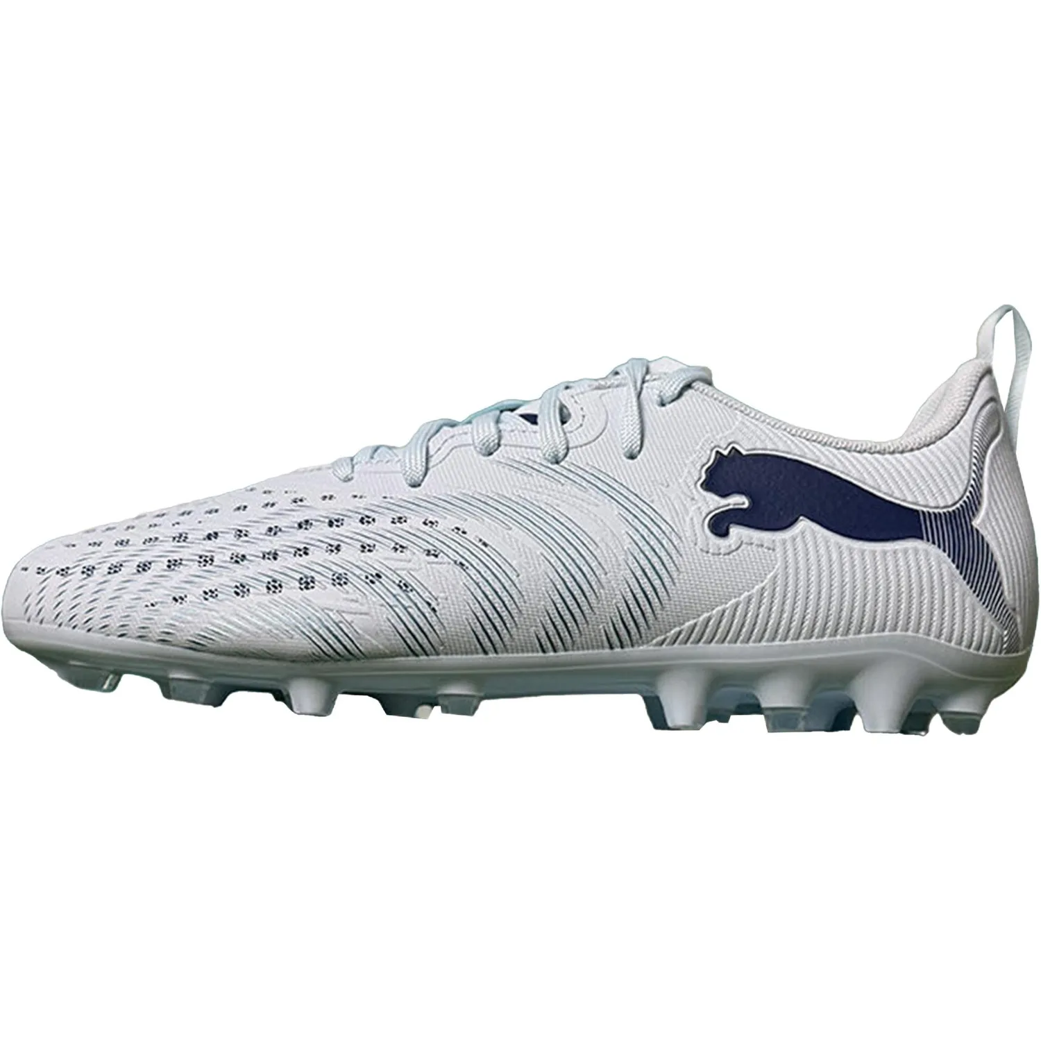 PUMA Детские футбольные бутсы Future 9 устойчивые к истиранию, светло-голубые и белые