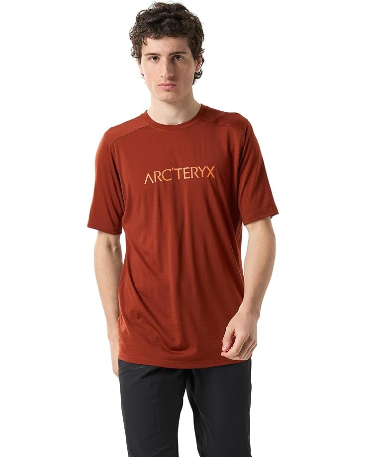 

Футболка Arc'teryx Ionia Merino Wool Arc'Word Logo, цвет Sequoia/Solaris