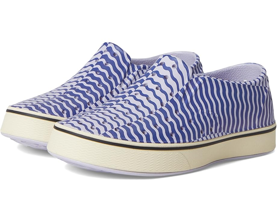 

Детские слипоны Native Shoes Miles (маленький ребенок/большой ребенок) Native Shoes Kids, Future Purple/Bone White/Ink Wiggle Stripe