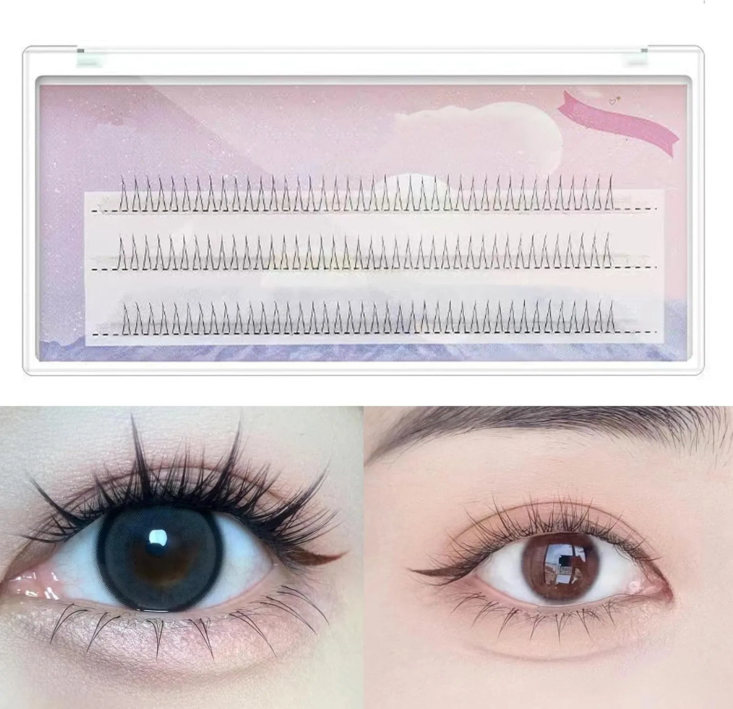 Накладные ресницы нижние SoftNesth 120 шт 5-6-7 мм черные