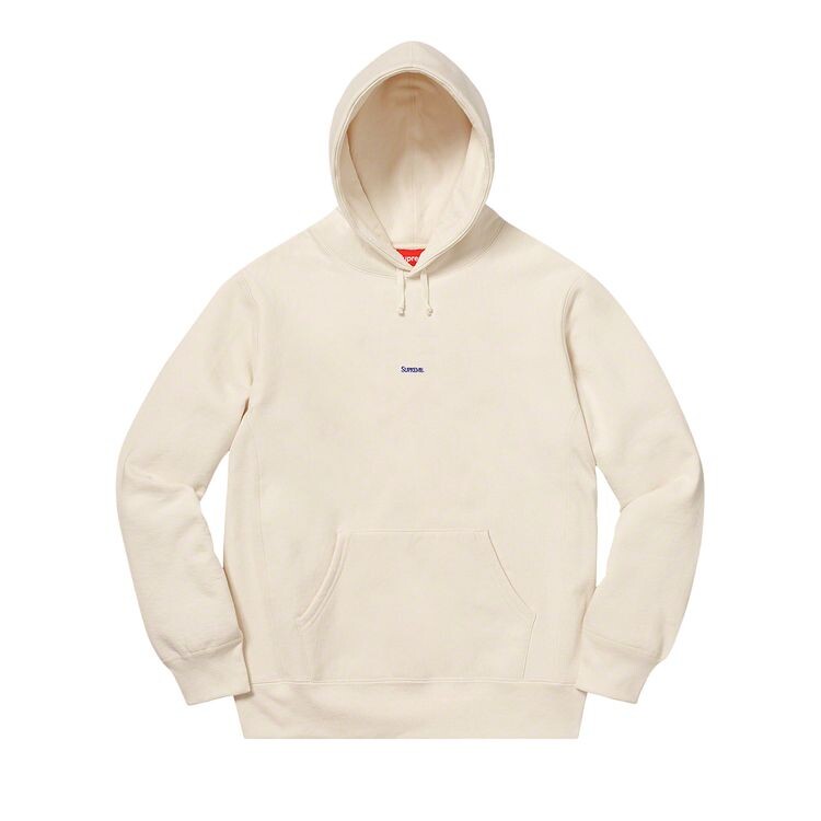 

Толстовка Supreme Micro Logo Hooded Sweatshirt Natural, кремовый