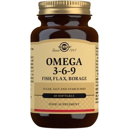 

Solgar Omega 3-6-9 Softgels 60 Softgels — смесь рыбьего, льняного и огуречного масел премиум-класса — специально разработанное соотношение — молекулярно дистиллированная для удаления ртути, ПХБ и примесей тяжелых металлов, Коричневый, Solgar Omega 3-6-9 S