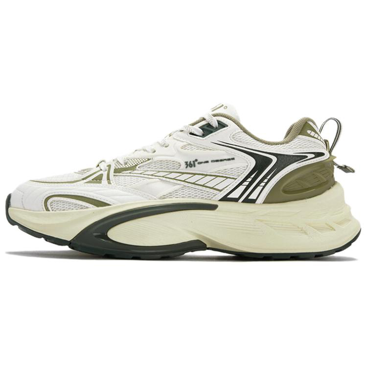 

361° Кроссовки мужские низкие Chunky бело-зеленые с амортизацией, устойчивые к истиранию и скольжению