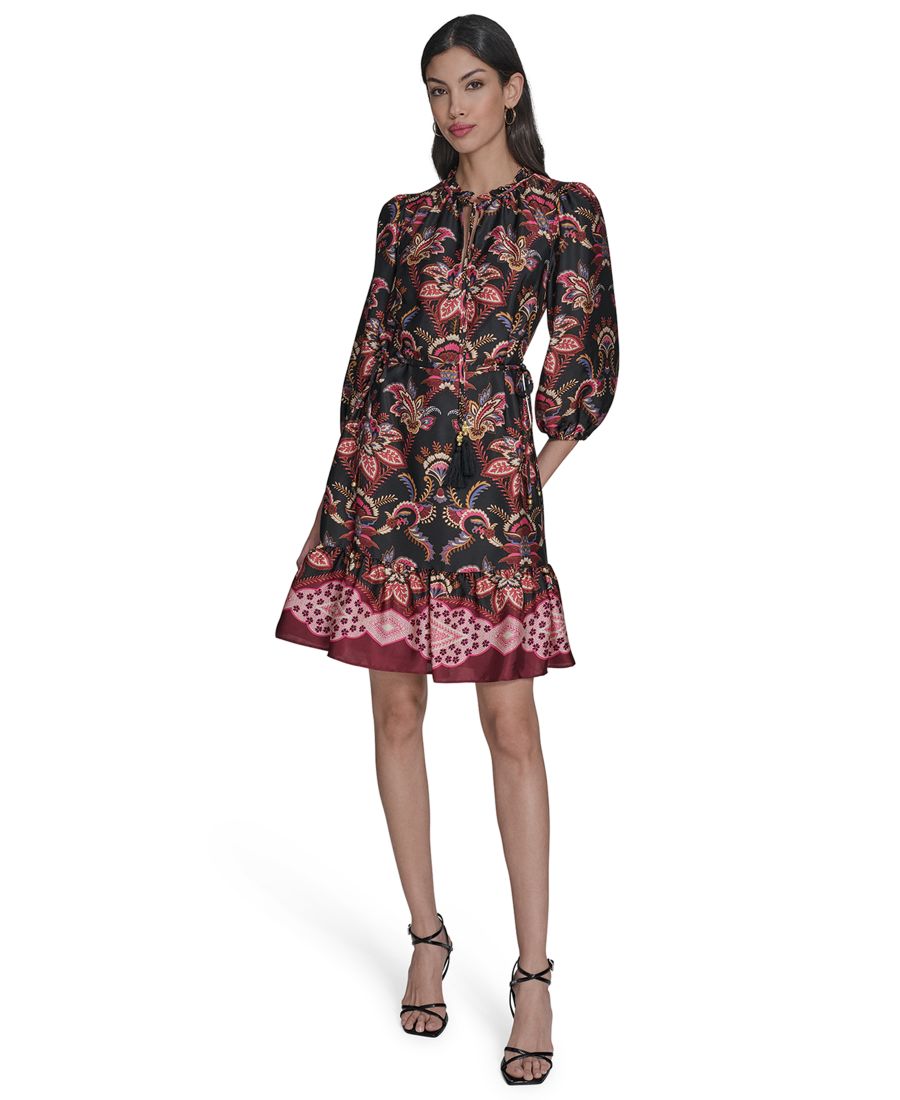 

Женское платье с вырезом-капелькой, надеваемое через голову Vince Camuto, Black