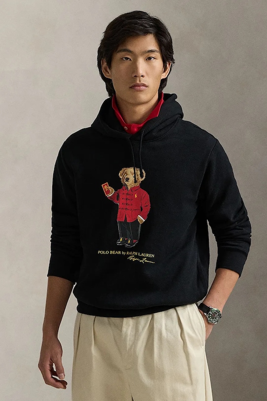 

Хлопковая толстовка Polo Ralph Lauren, черный