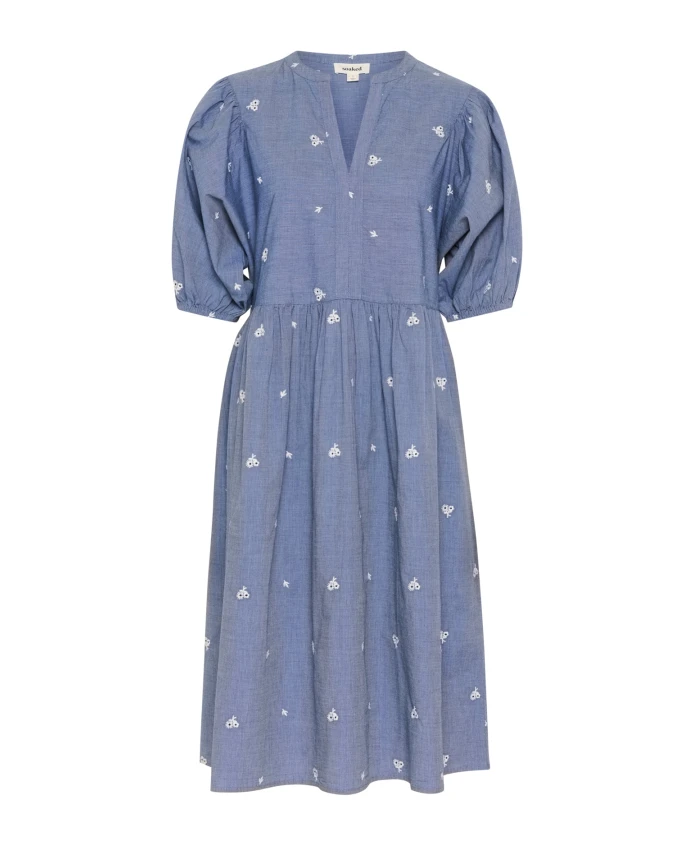 

Женственное платье с пышными рукавами Soaked In Luxury, синий