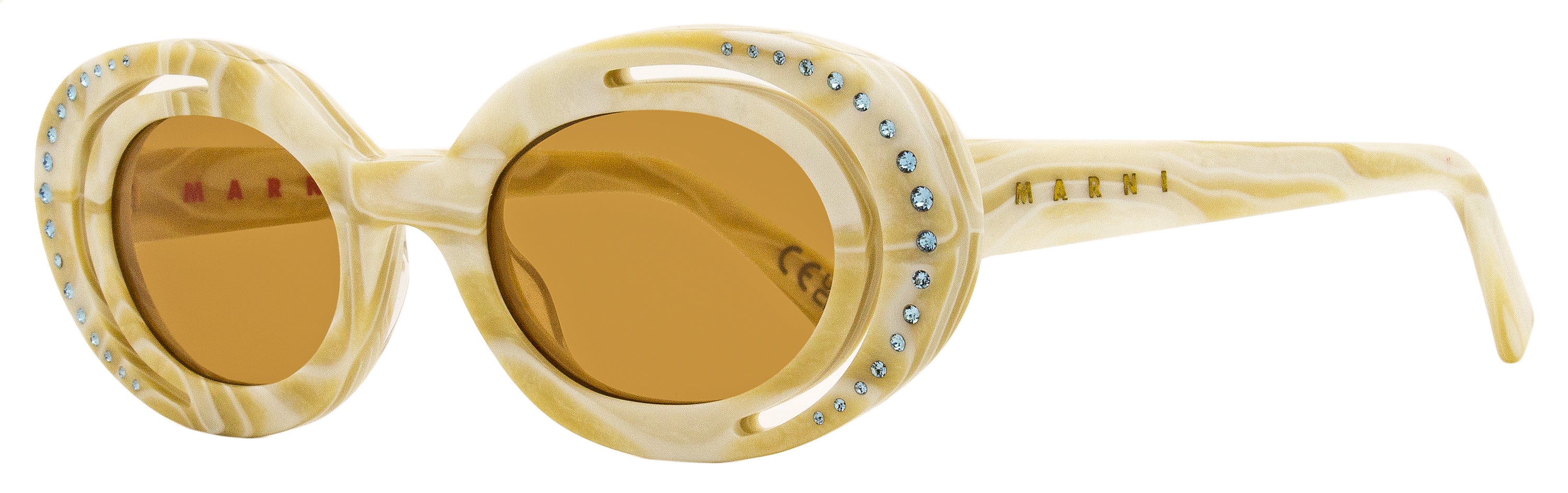 

Женские солнцезащитные очки Marni Oval Zion Canyon H2G Cream 51 мм