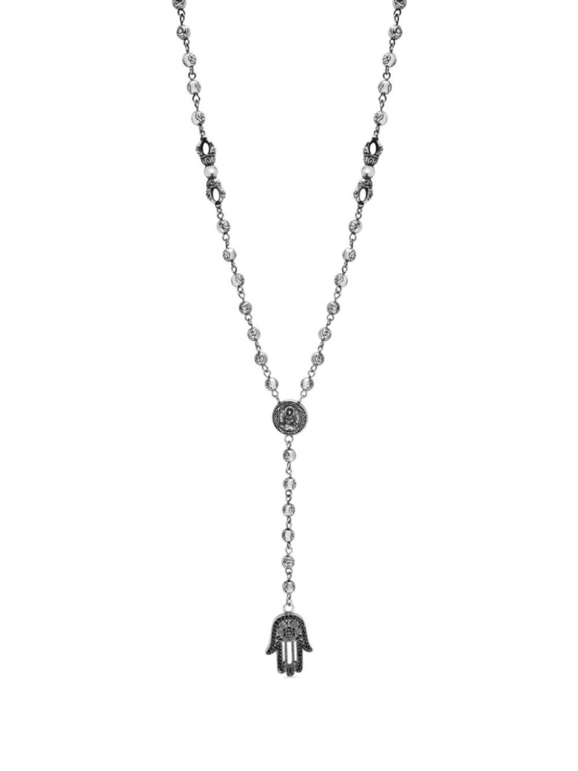 

Гравированное ожерелье из бисера Nialaya Jewelry, серебряный