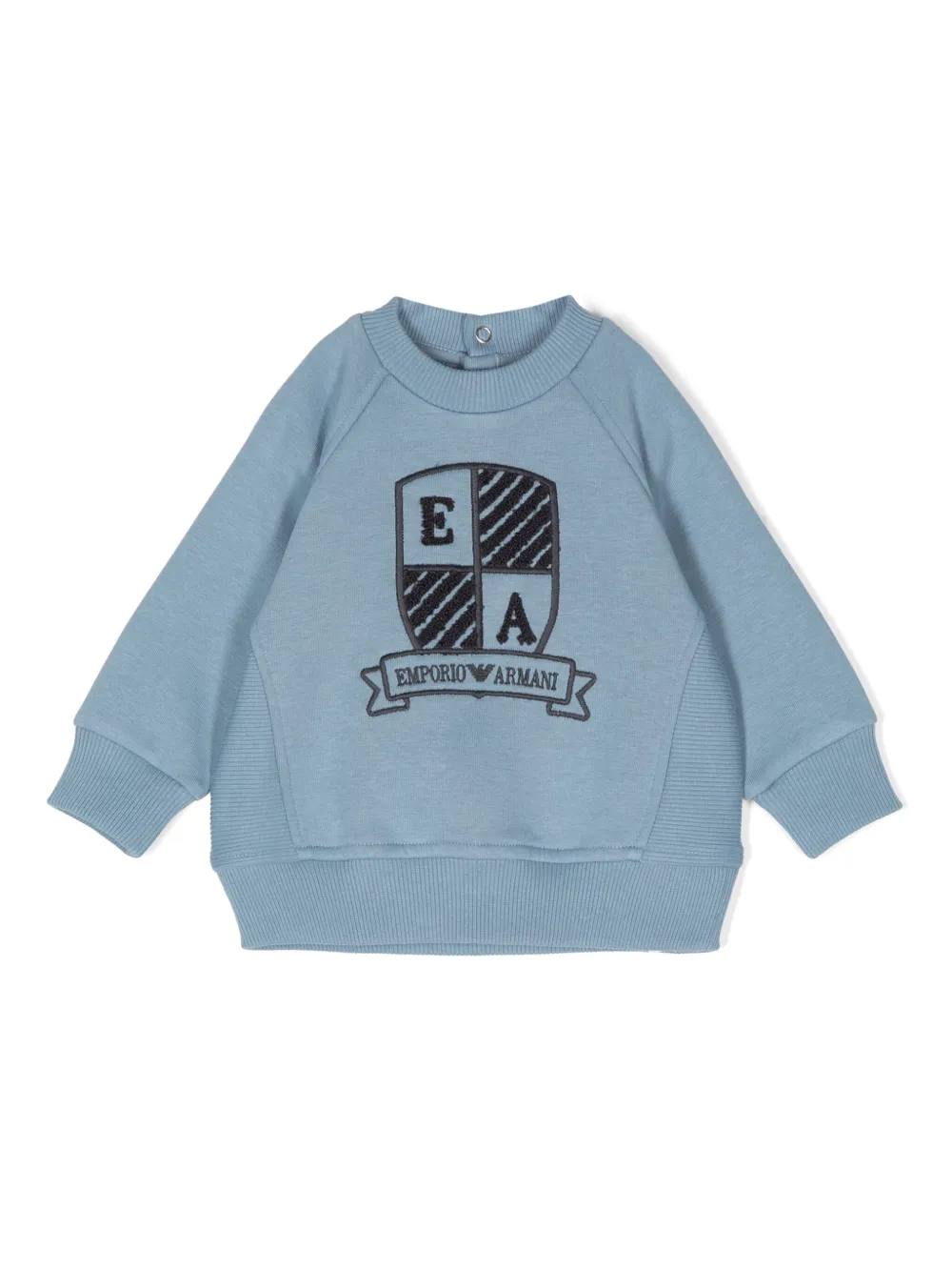 

Толстовка из джерси с вышитым логотипом Emporio Armani Kids, синий