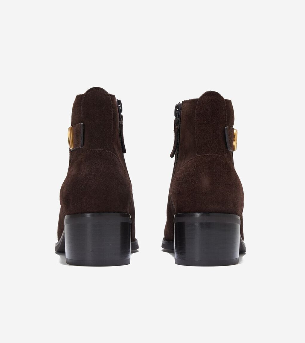 Ботинки Cole Haan Holis W29147 Женские 9 Темный шоколад Замшевые Ботинки с пряжкой ZPO2341 — фото 4