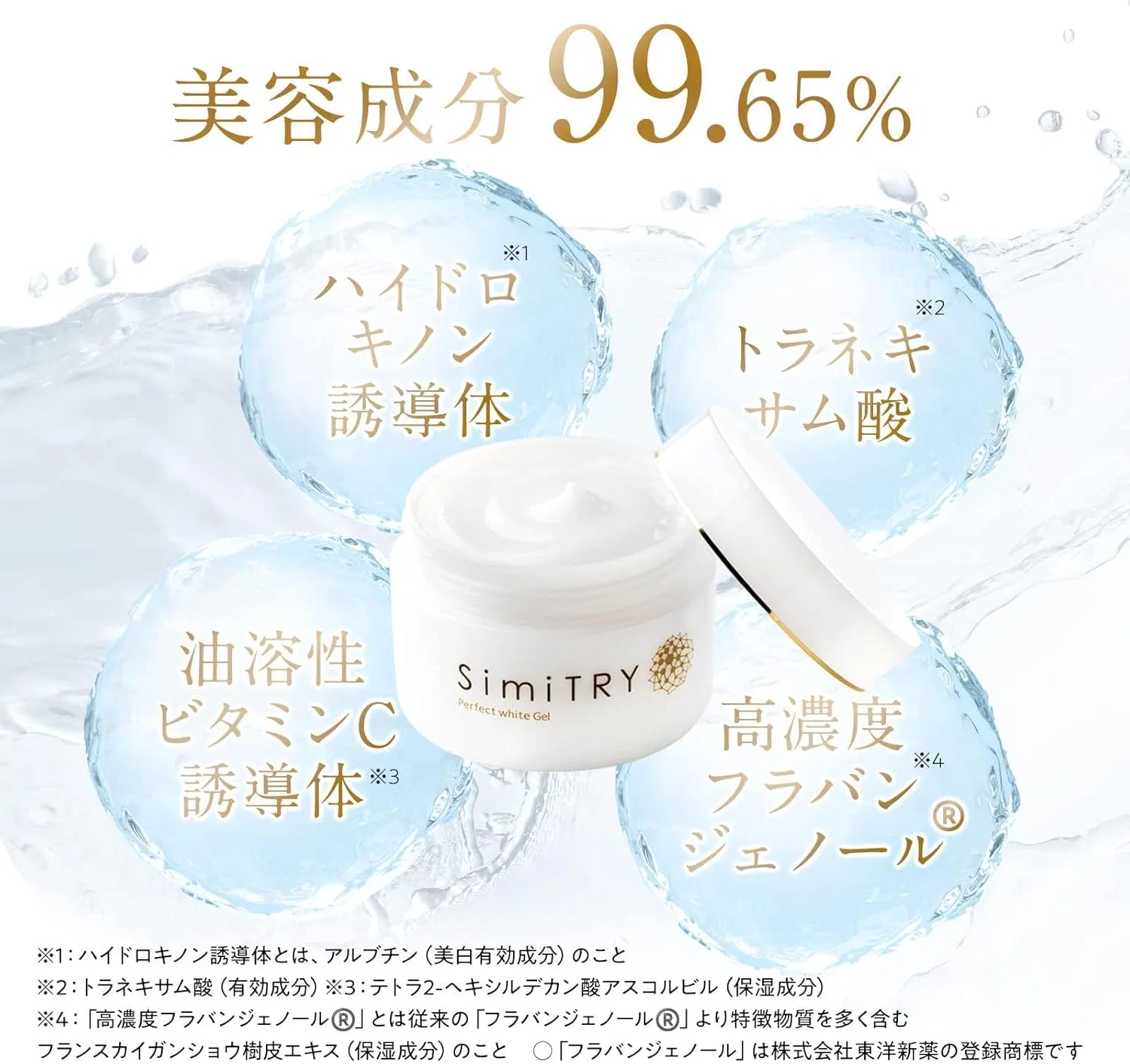 Тоник Simitry — Гель all-in-one для лица с транексамовой кислотой × , белый, 60 г — фото 4