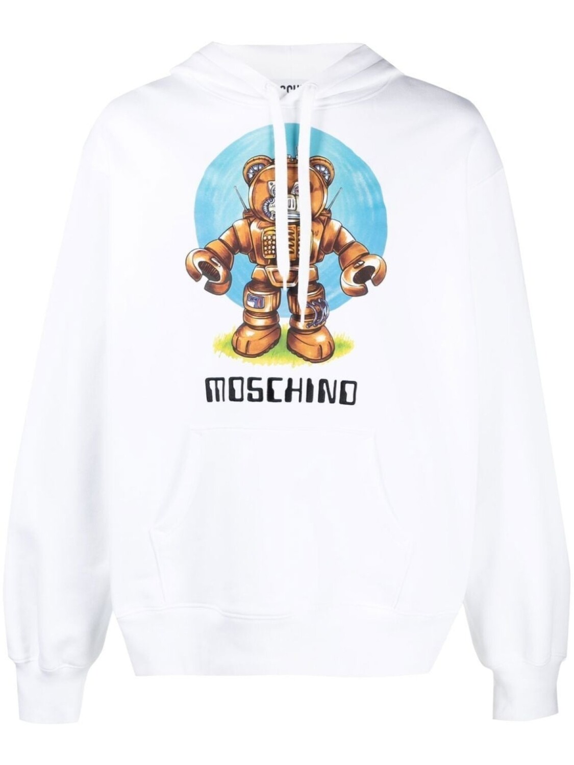 

Moschino худи с логотипом, белый