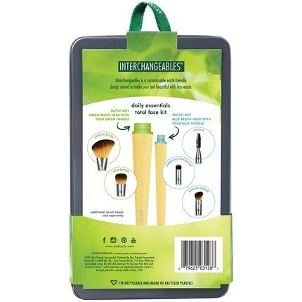 Набор сменных кистей Essentials Total Face Fit для повседневного ухода за лицом, Ecotools — фото 2