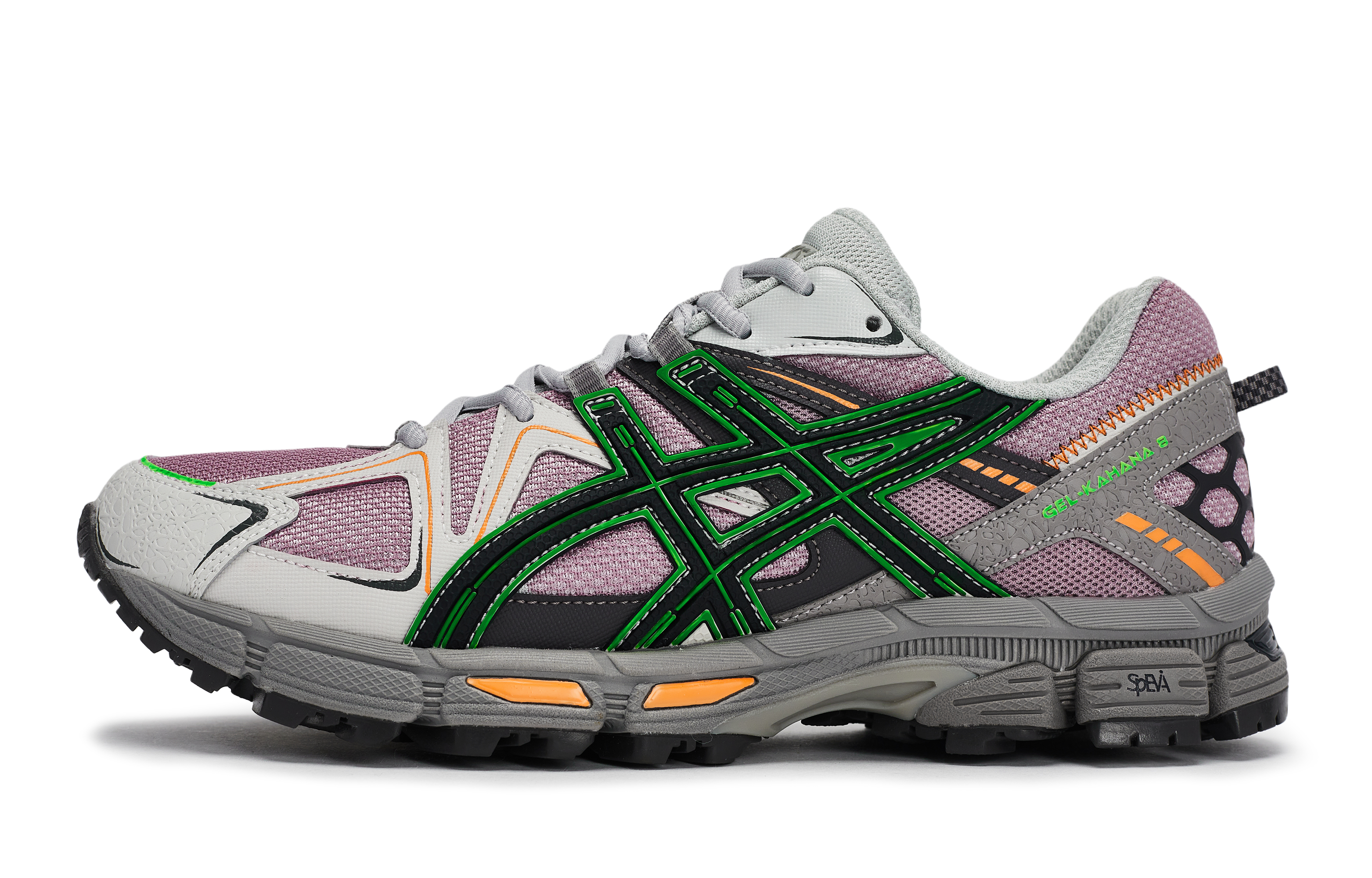 

ASICS Кроссовки для бега по пересеченной местности Gel Kahana 8 Breathable Support Low Top, мужские, фиолетовые, зеленые, черные, серые