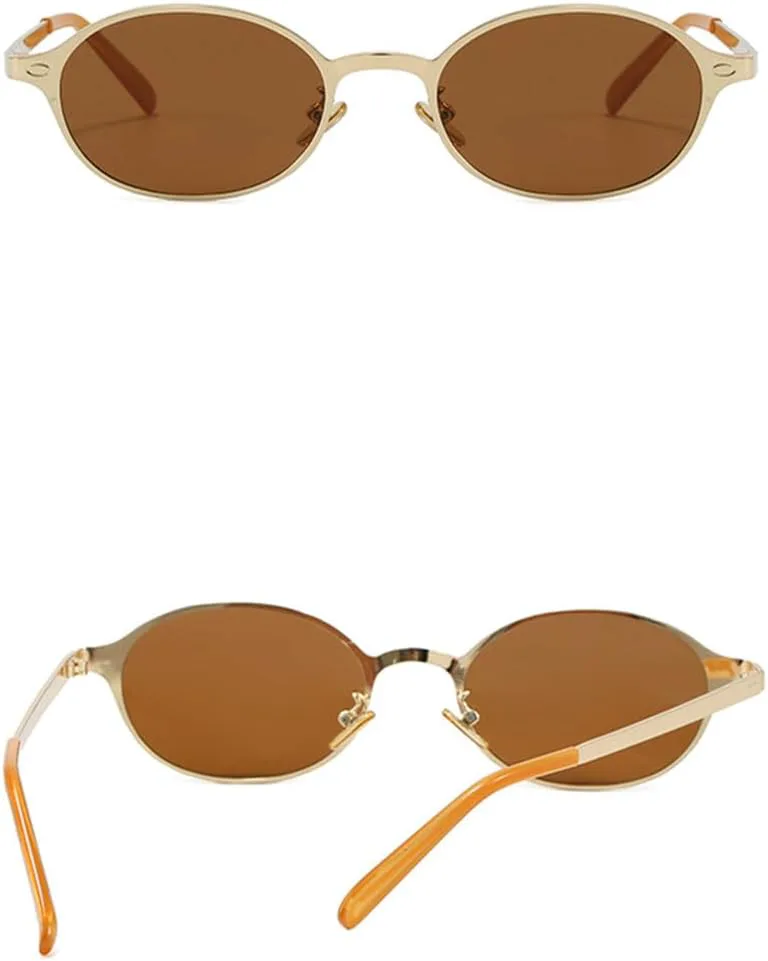 

Солнцезащитные очки UV400 - овальные, в стиле панк с металлическим блеском, для женщин и мужчин, для бега и занятий спортом на открытом воздухе UYPTK, 605-c3