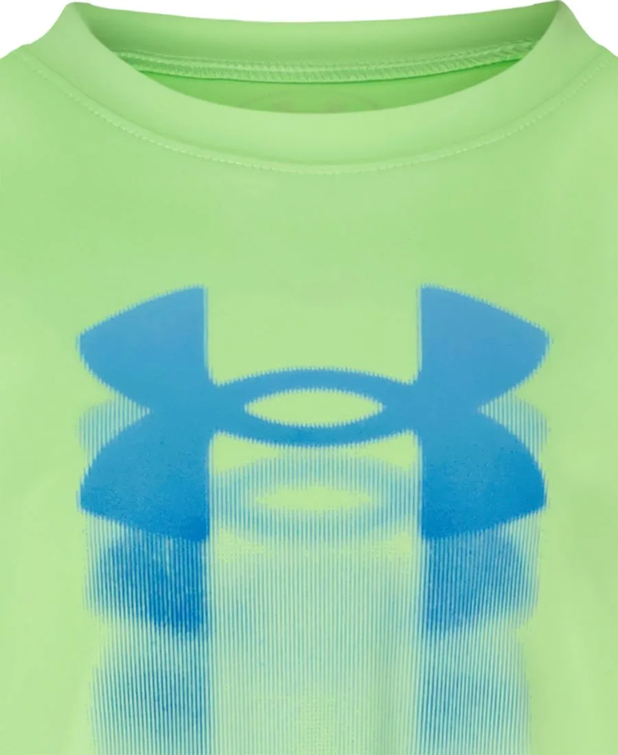 Детская футболка с коротким рукавом и градиентным логотипом, размер 2T-7 Under Armour, Lime — фото 4
