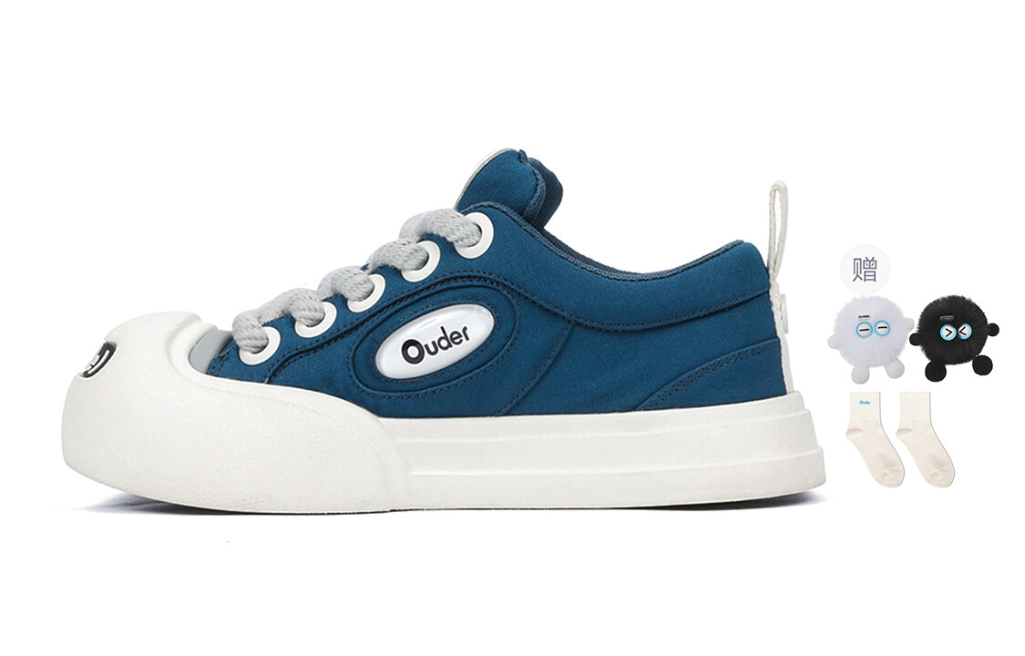 

Кроссовки Ouder Smiler Skateboarding Shoes Unisex Low-top Blue/white, синий