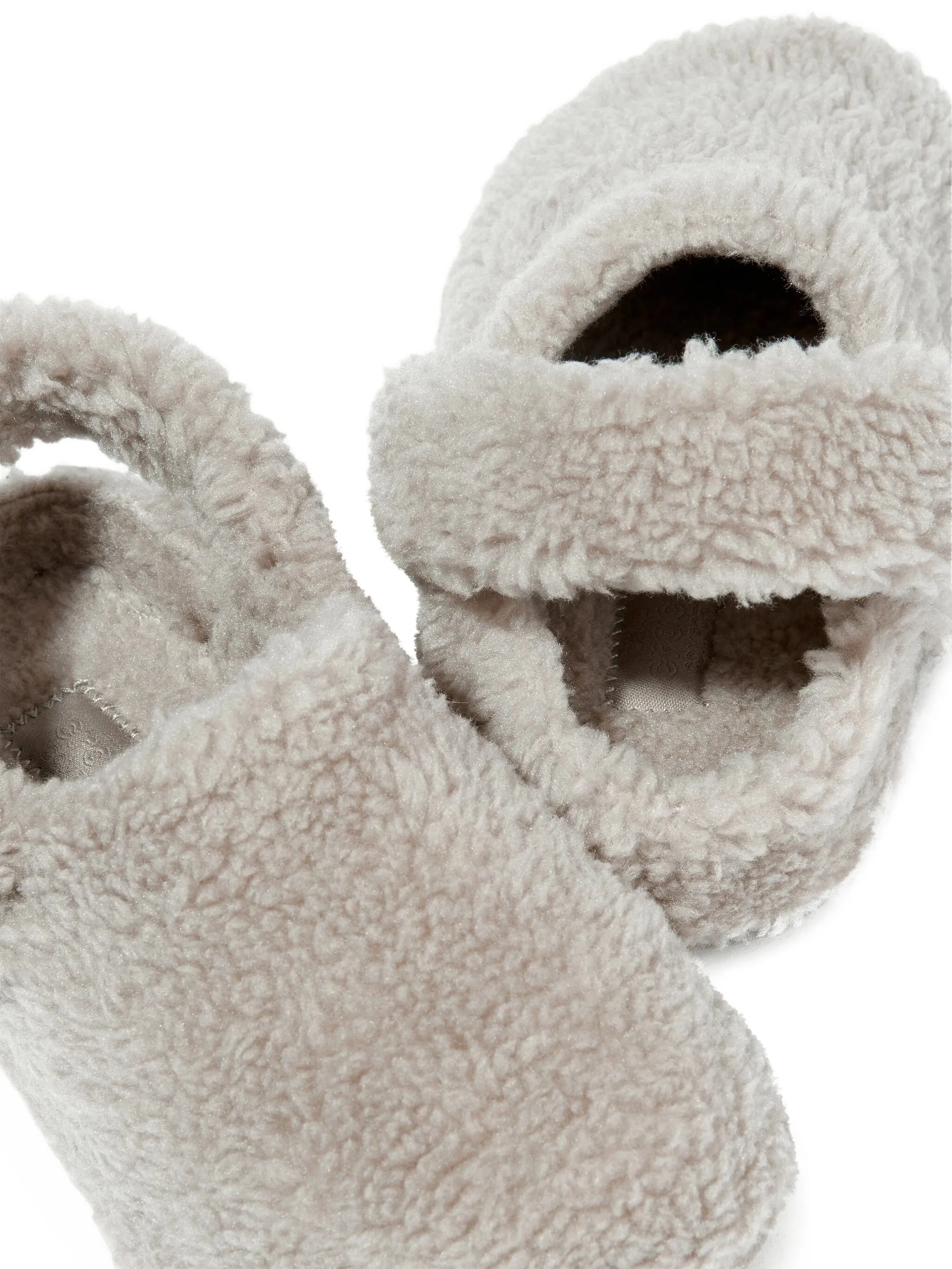 Слиперы Cozzzy из искусственного меха Crocs Kids, бежевый — фото 4