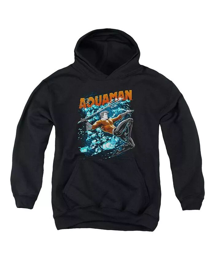 

Толстовка с капюшоном Boys of America Youth Aquaman Bubbles Justice League, черный