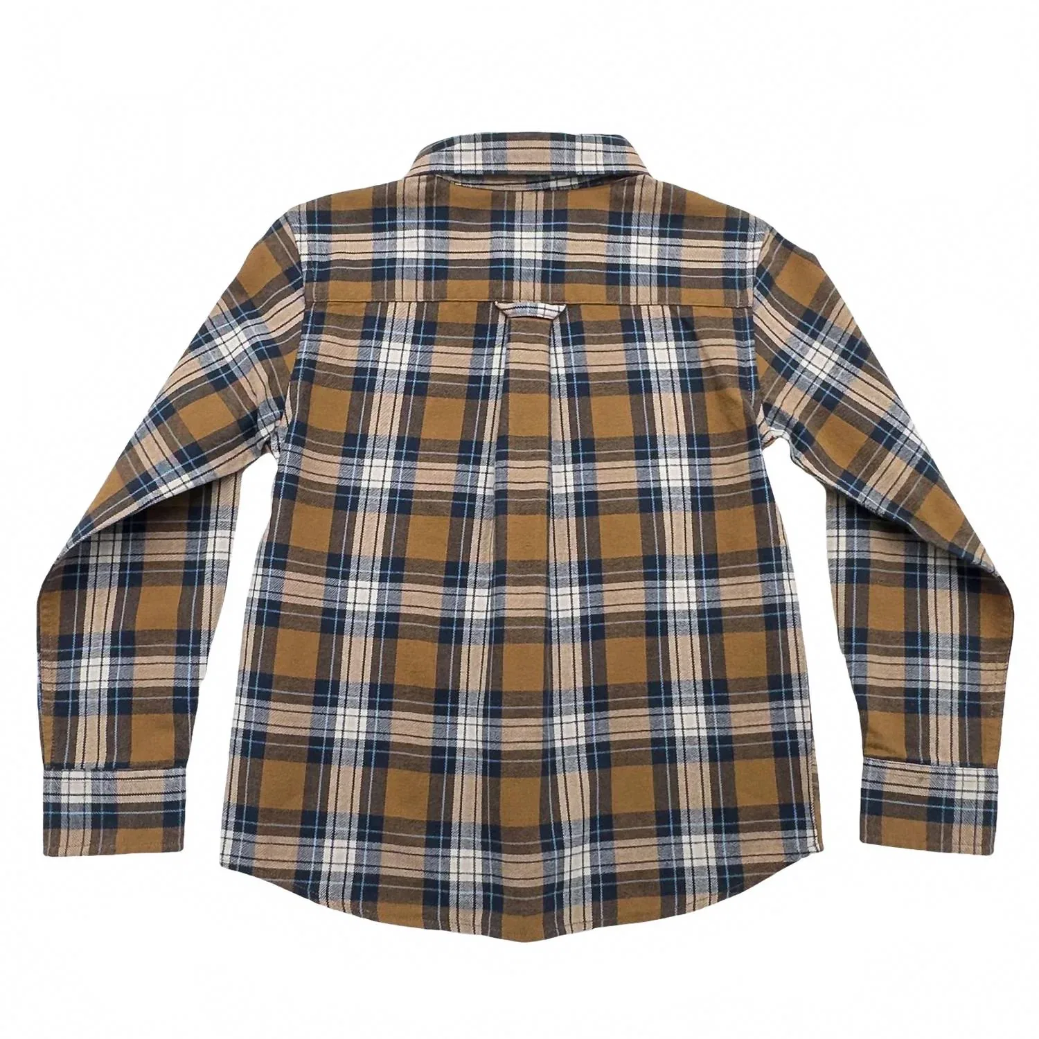 Детская фланелевая рубашка Folly Island в клетку "верблюжий" Saltwater Boys Co, Camel Plaid — фото 2