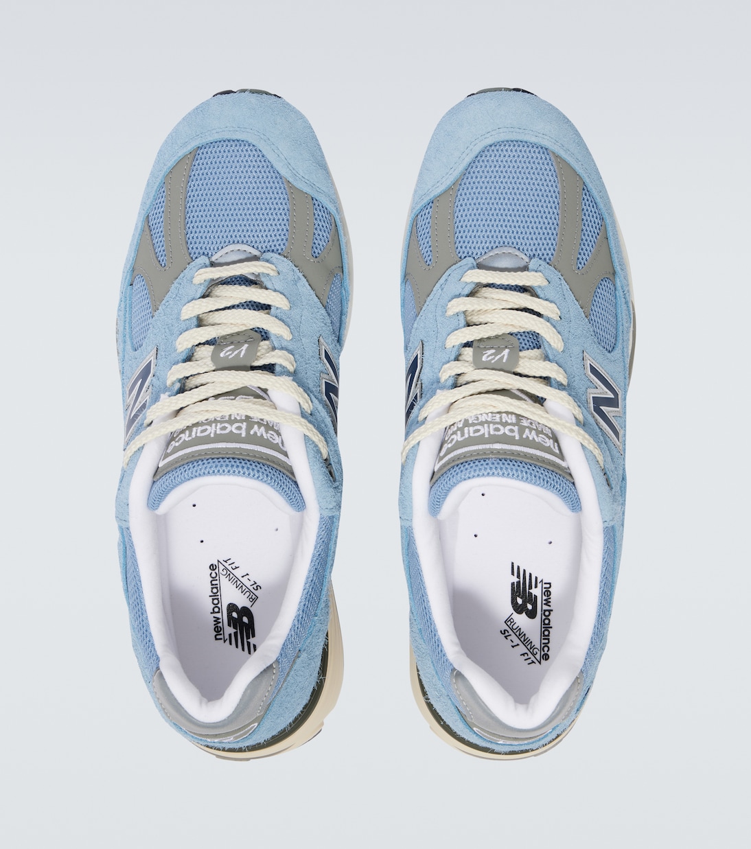 991v2 замшевые кроссовки New Balance, Celestial Blue — фото 4