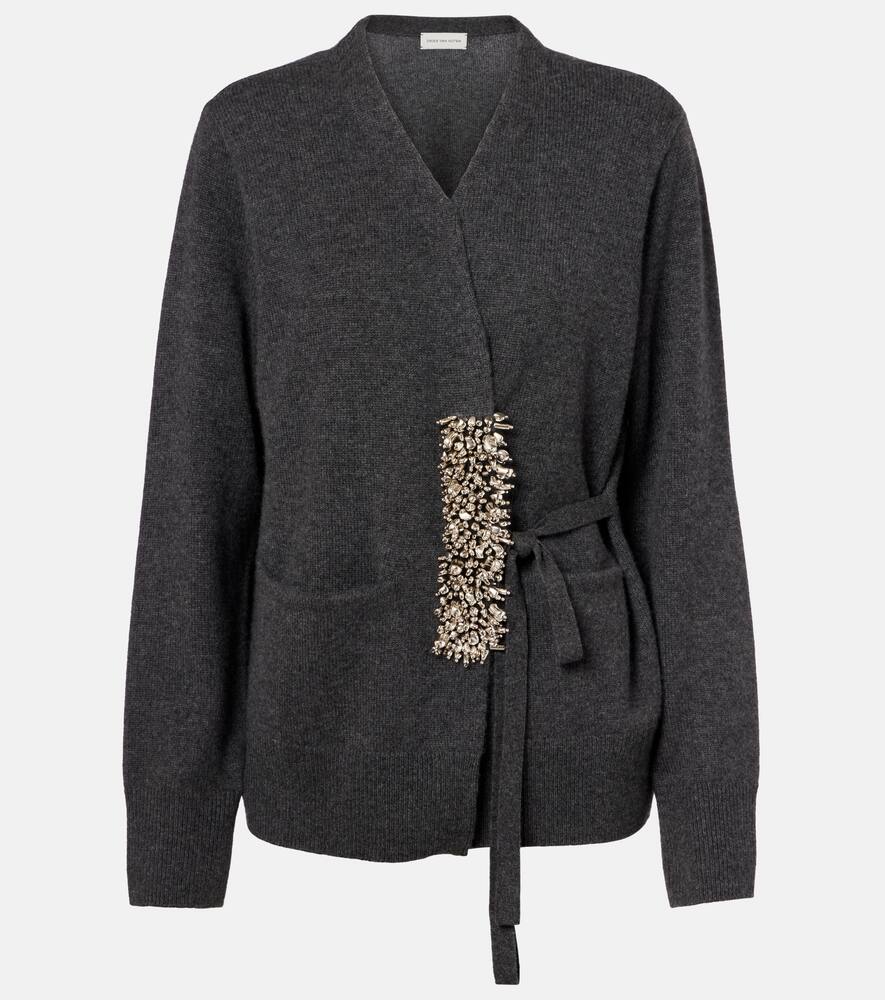 

Кардиган из кашемира с декоративными элементами Dries Van Noten, Dark Grey